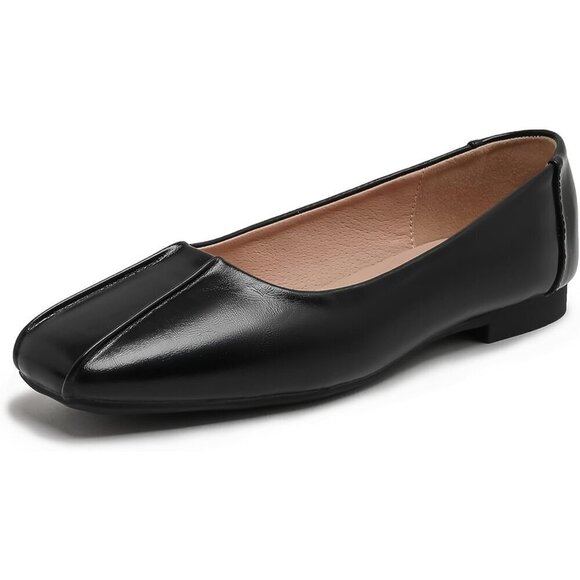 Frtroin Flats Shoes Women Black Lambskin Insole & Soft Leather Ballet Shoes - Picture 5 of 9